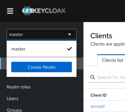 Keycloak.X Realm Creation Option