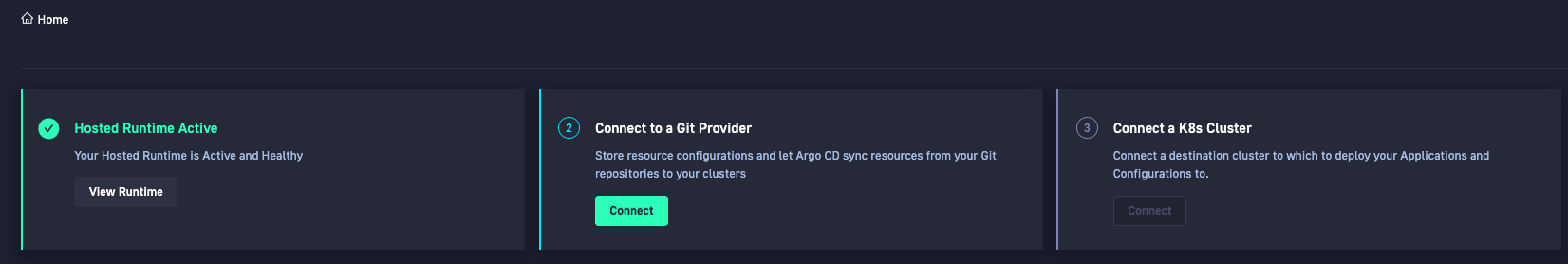 Step 2: Connect to Git provider